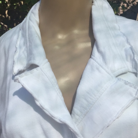 White 100% Cotton Blazer - Picture 4 of 8